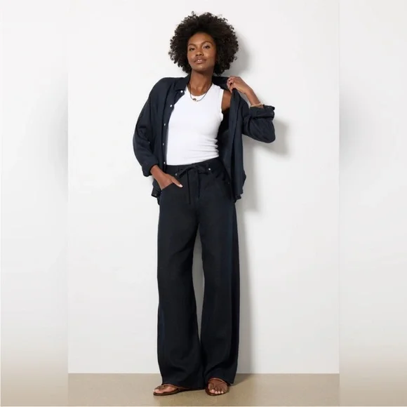 Citizens of Humanity Brynn Black Linen Pants 30 like new - Picture 2 of 10